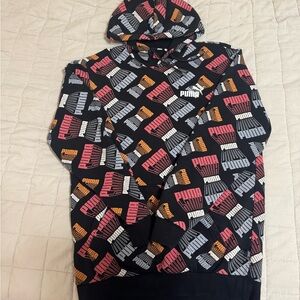 Puma Graphic Hoodie Black 2022 Streetwear Unisex Size M